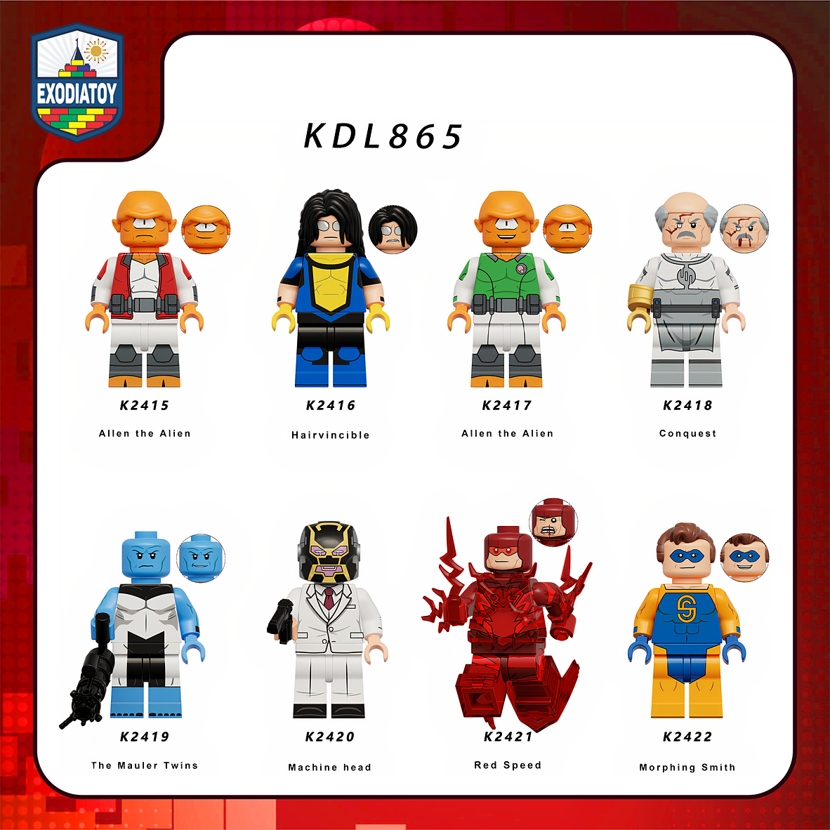 Minifigure Nhân vật Siêu anh hùng Series Invincible Bất Khả Chiến Bại - KORUIT KDL865