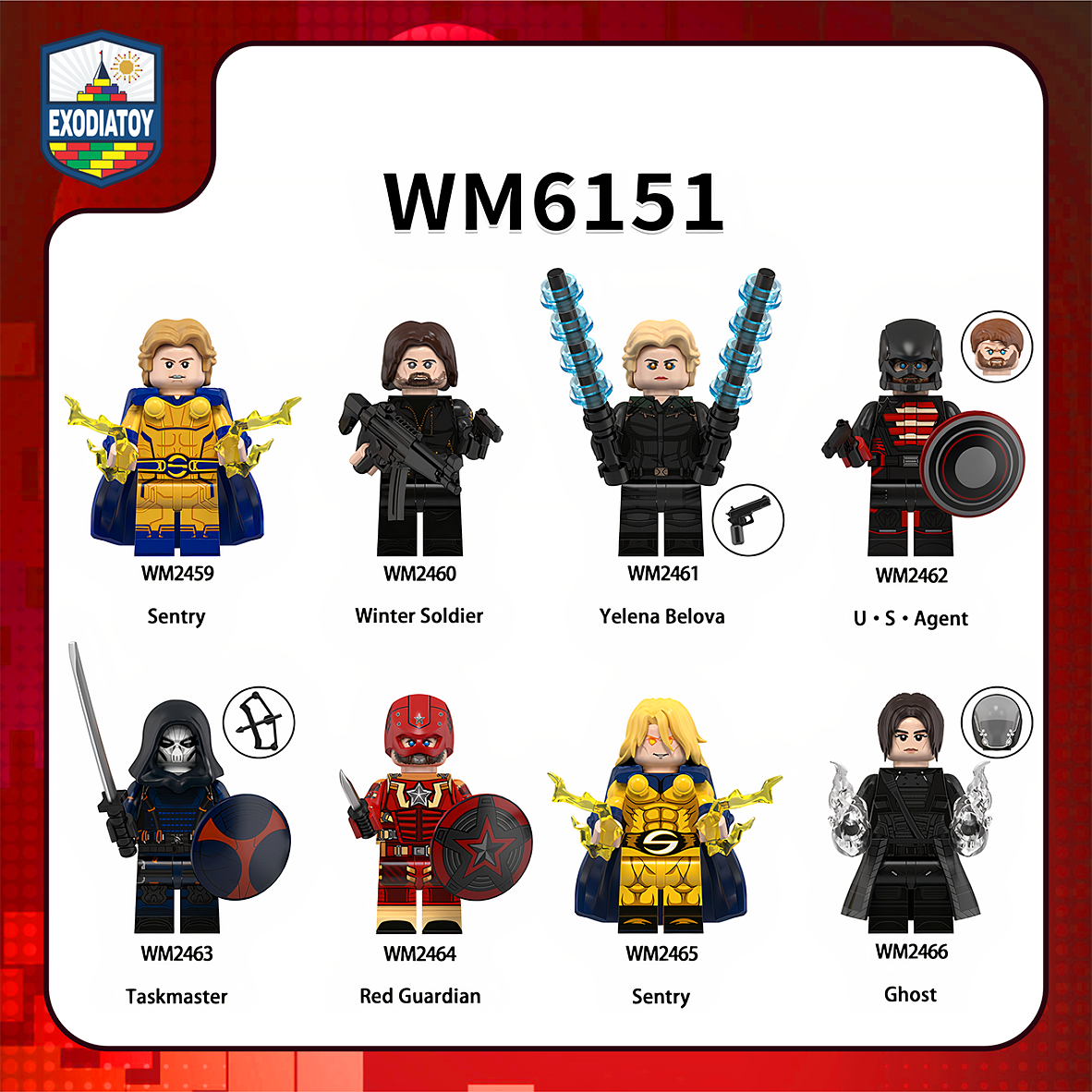 Minifigure Marvel Nhân vật Siêu anh hùng Biệt đội sấm sét New Avengers - WM6151