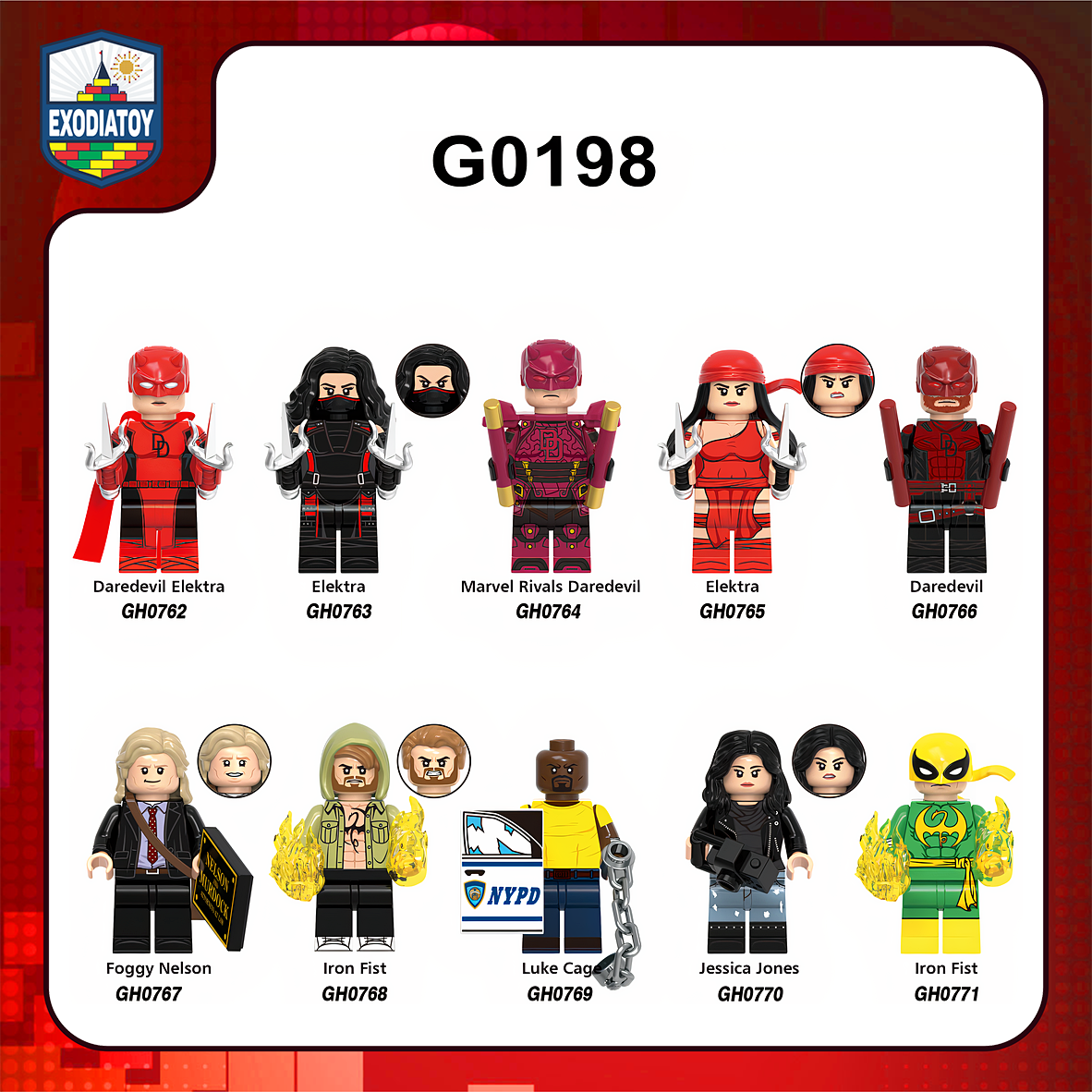 Minifigure Series truyền hình Siêu anh hùng Daredevil : Tái Sinh - XINH G0198