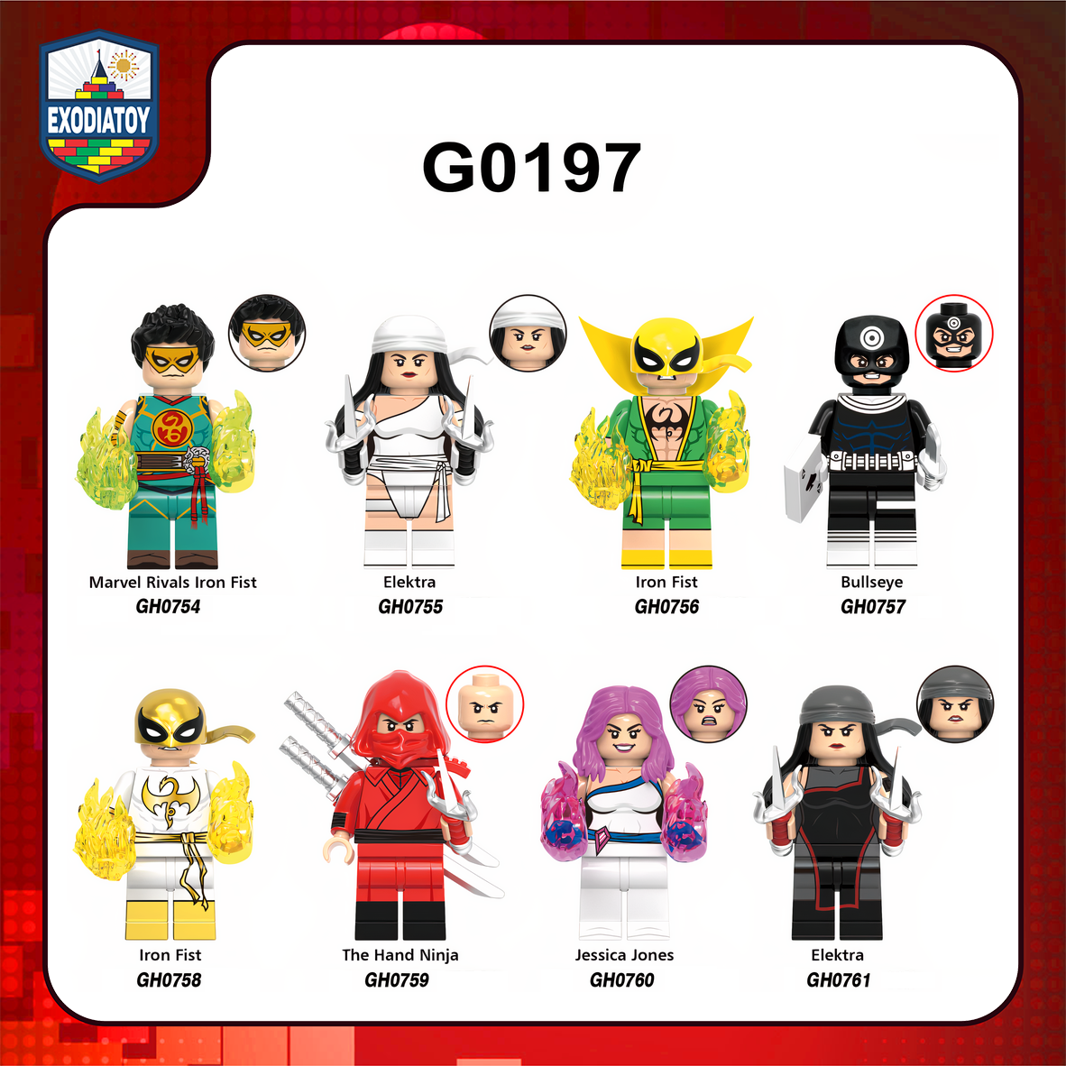 Minifigure Series truyền hình Nhân vật Siêu anh hùng Marvel's The Defenders - XINH G0197