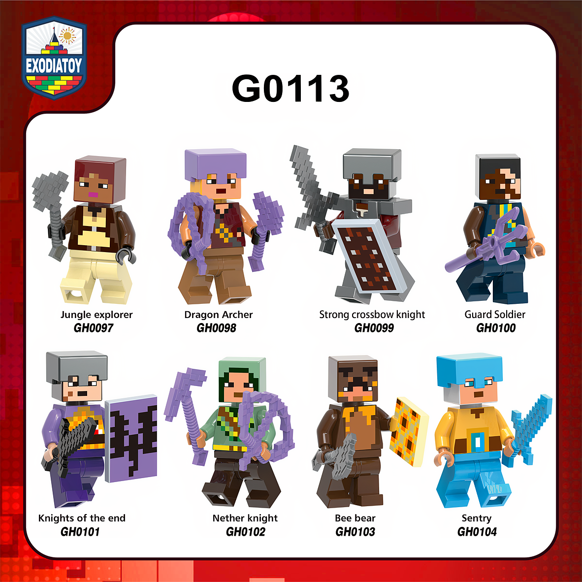 Minifigure Các Nhân vật trò chơi Thế giới Minecraft - XINH G0113