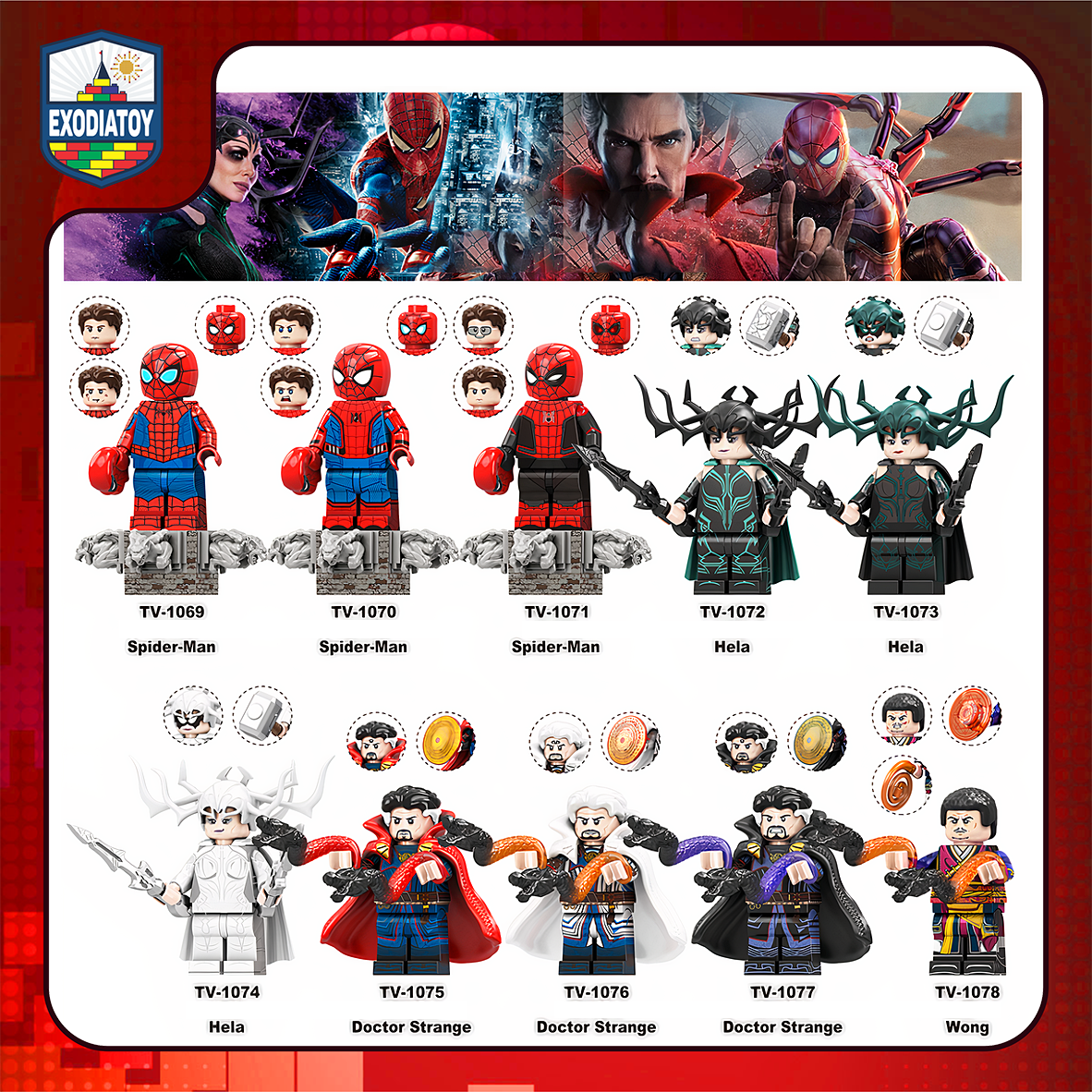 Minifigure Marvel Siêu anh hùng Người Nhện Không Còn Nhà : Spider-Man No Way Home - TV6209