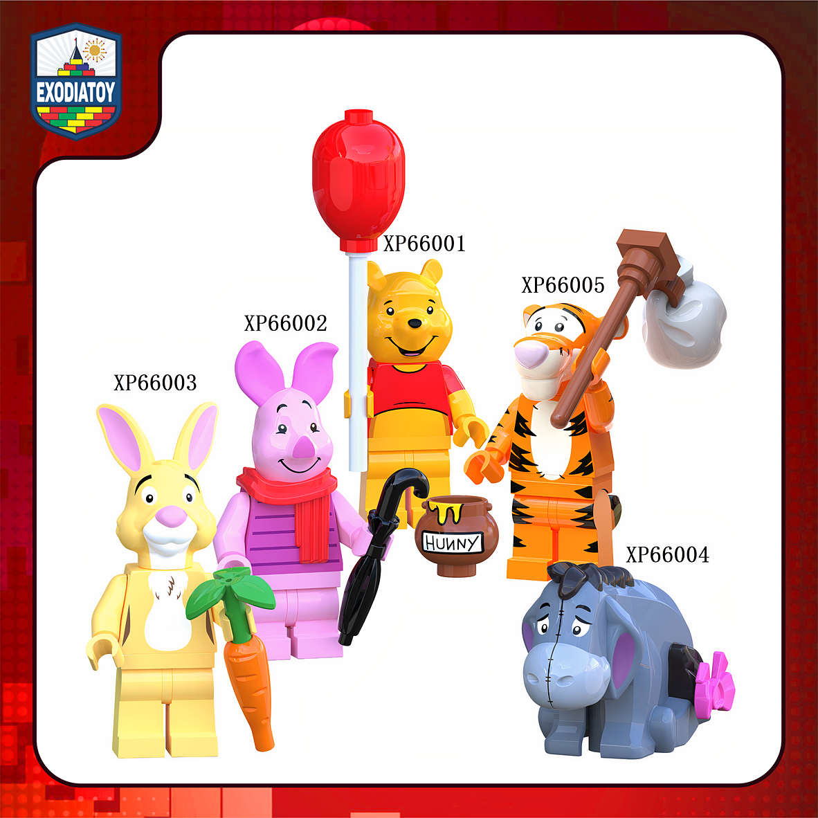 Minifigure Hoạt hình những cuộc phiêu lưu mới của Winnie the Pooh - KM66001-KM66005