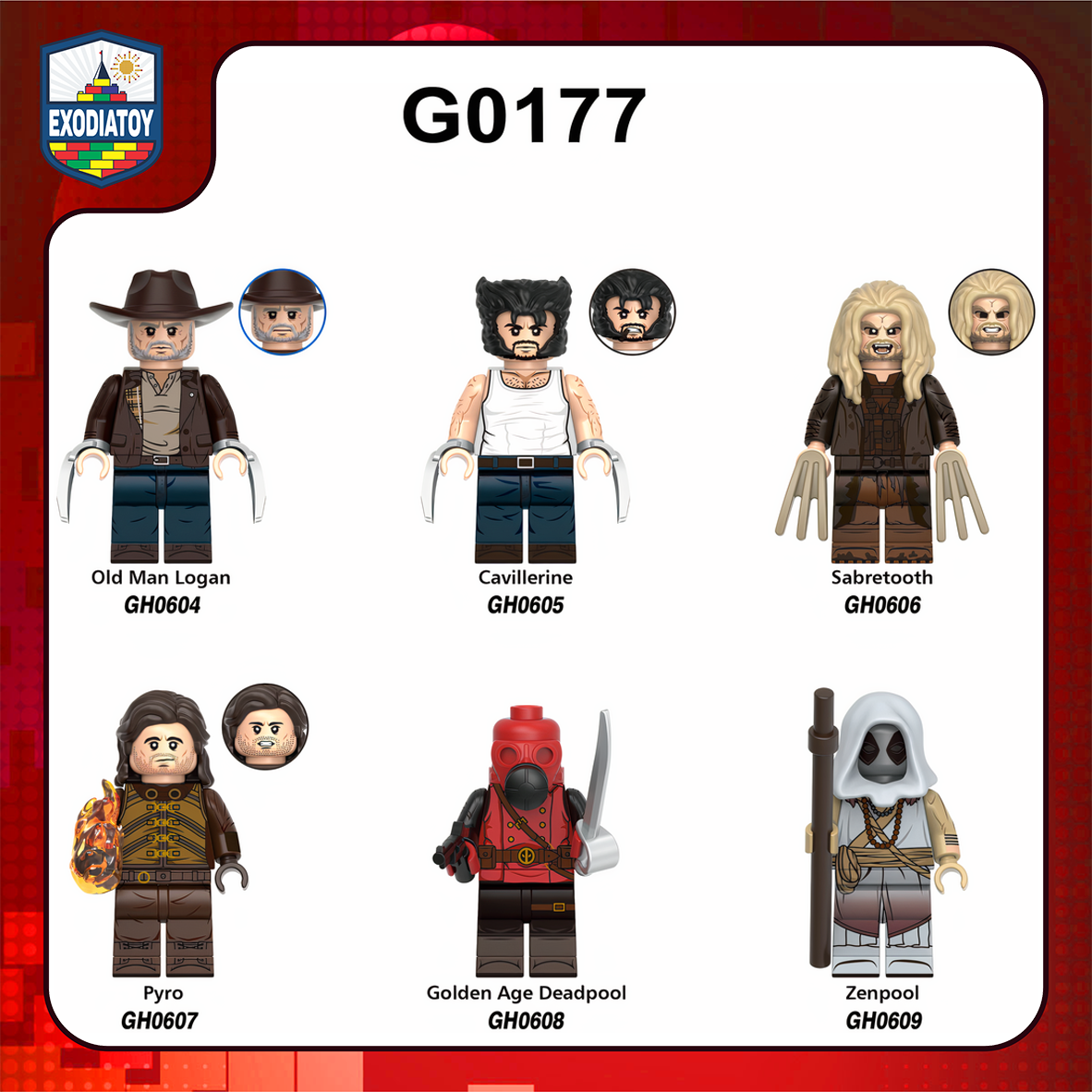 Minifigure Marvel Siêu anh hùng Deadpool và Wolverine - XINH G0177