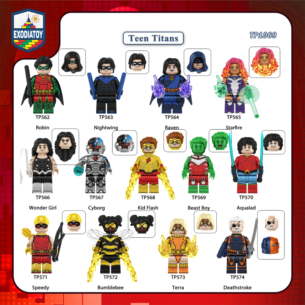 [ĐẶT TRƯỚC] Mô hình nhỏ DC Comics Nhân vật Siêu anh hùng Teen Titans (2006) - Đồ Chơi Sáng Tạo - TP1069