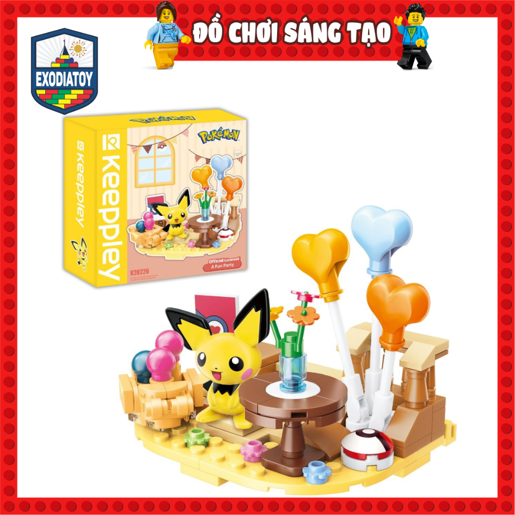 Mô hình POKEMON Bữa tiệc của Pichu  - Đồ Chơi Lắp Ghép Sáng Tạo - Keeppley K20226