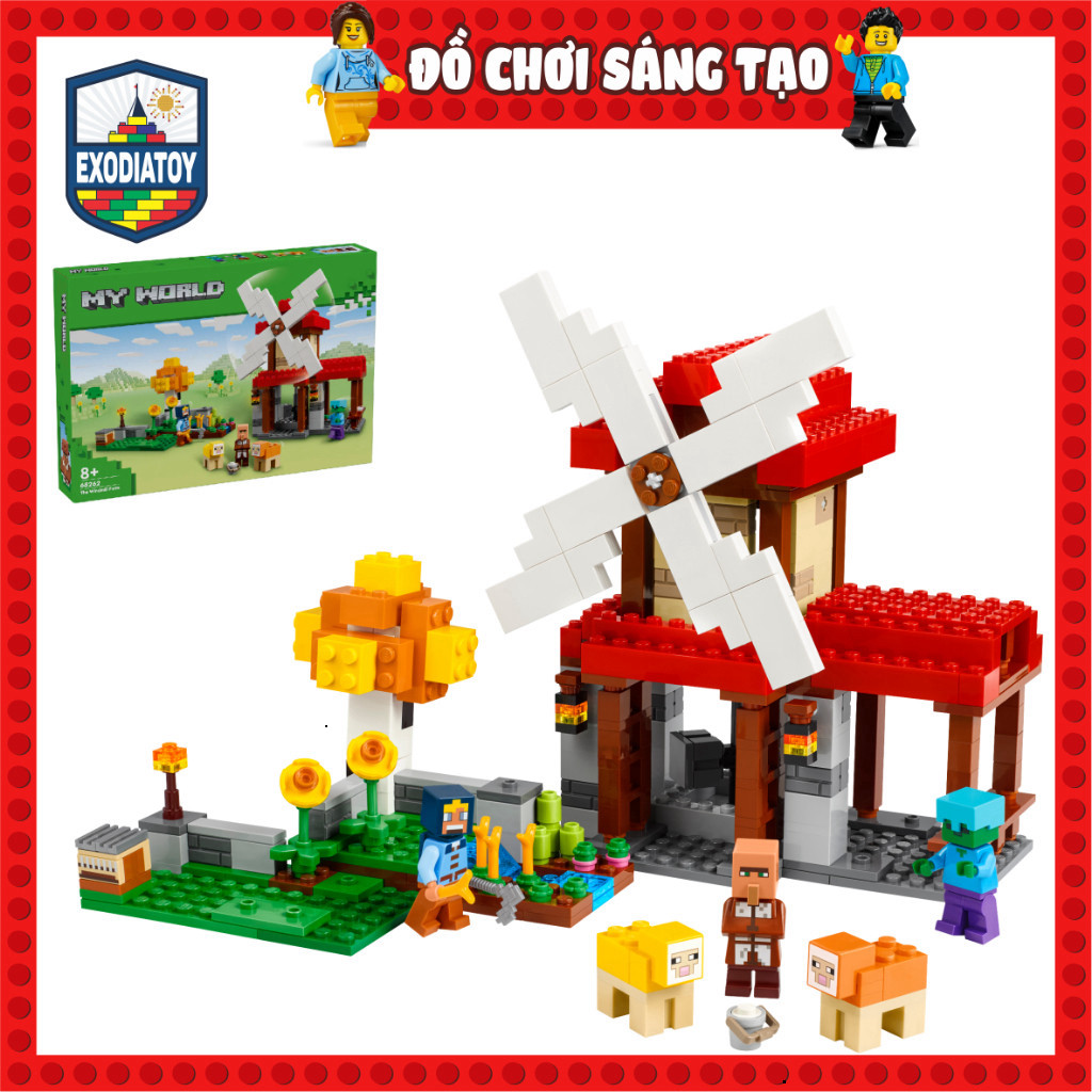 [CÓ SẴN]  Mô hình đồ chơi My World Nông Trại Cối Xay Gió : The Windmill Farm - LELE BROTHERS 68262