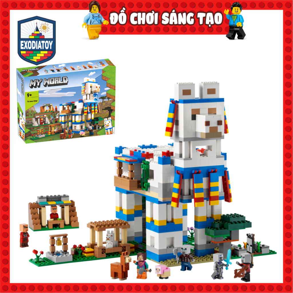 Mô hình My World Ngôi làng lạc đà Llama : The Llama Village - Đồ Chơi Sáng Tạo - ZIMO 88001