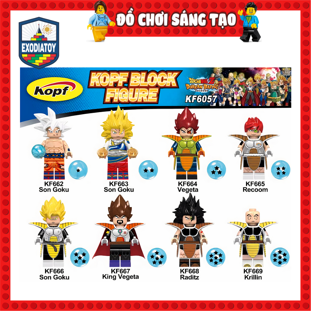 Mô hình Minifigure Nhân vật truyện manga Dragon Ball : 7 viên ngọc rồng - Đồ Chơi Lắp Ghép Sáng Tạo - KOPF KF6057