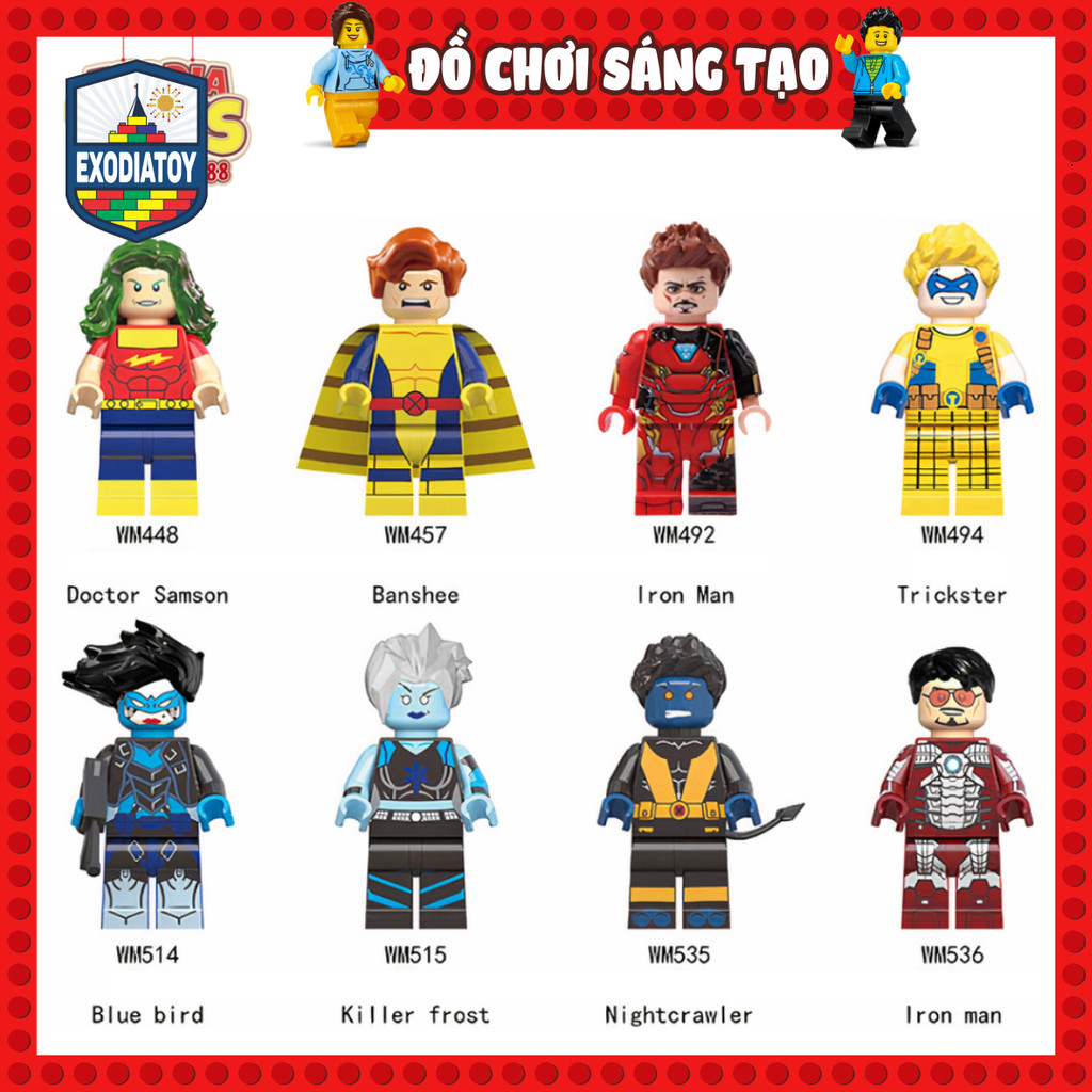 Mô hình Minifigure Siêu anh hùng vũ trụ Marvel và DC Comics - Đồ Chơi Lắp Ghép Sáng Tạo - WM6028