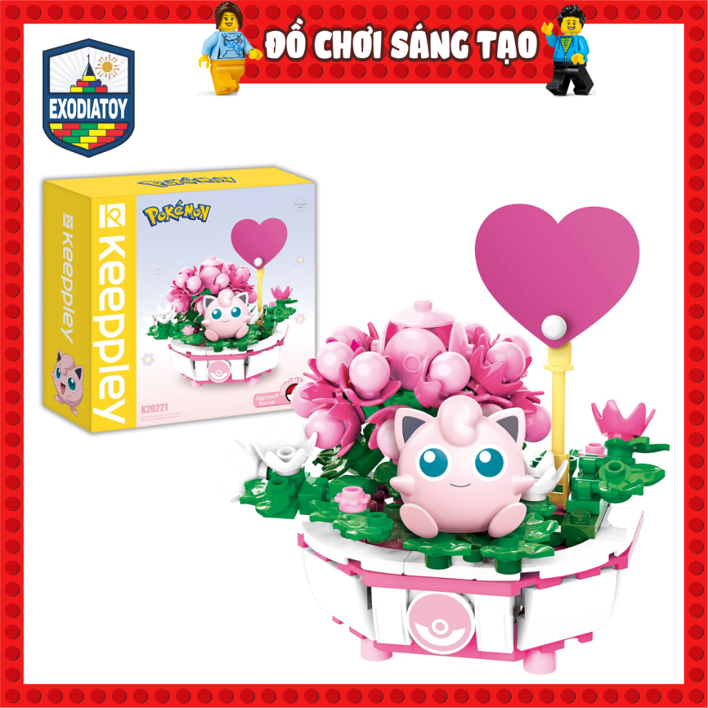 Mô hình POKEMON Jigglypuff và cây Bonsai - Đồ Chơi Lắp Ghép Sáng Tạo - Keeppley K20221