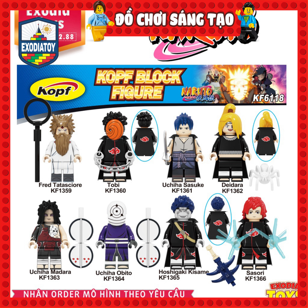 Mô hình Minifigure nhân vật Naruto Truyền Nhân Cửu Vỹ Hồ - Đồ Chơi Lắp Ghép Sáng Tạo - KOPF KF6118