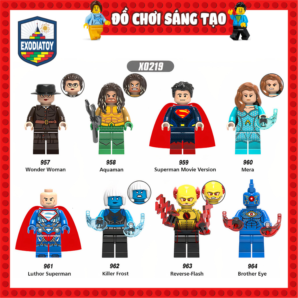 Mô hình Minifigure DC Comics Siêu anh hùng Liên Minh Công Lý Justice League - Đồ Chơi Sáng Tạo - XINH X0219