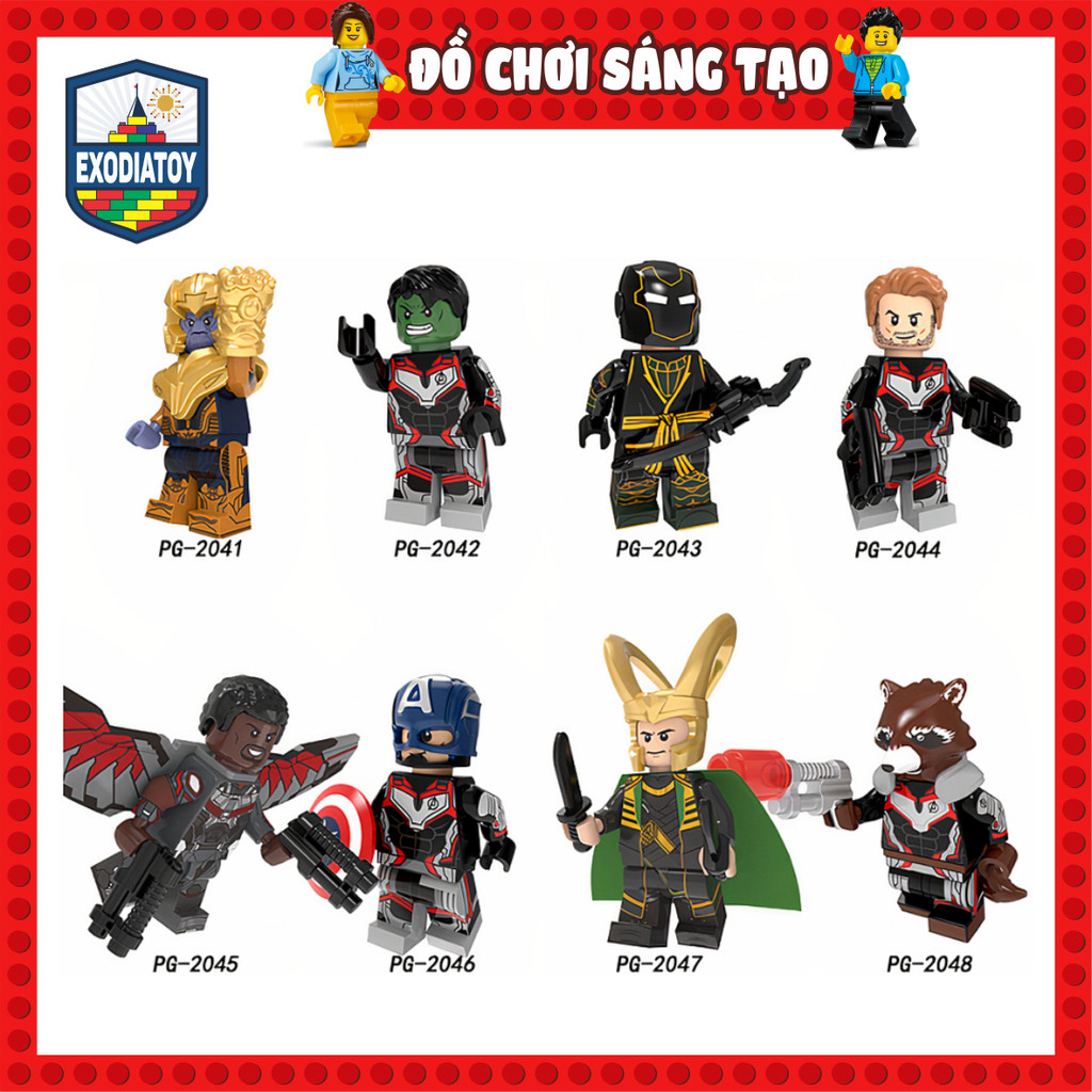 Mô hình Minifigure Marvel Biệt đội siêu anh hùng Avengers Endgame - Đồ Chơi Lắp Ghép Sáng Tạo - POGO PG8229