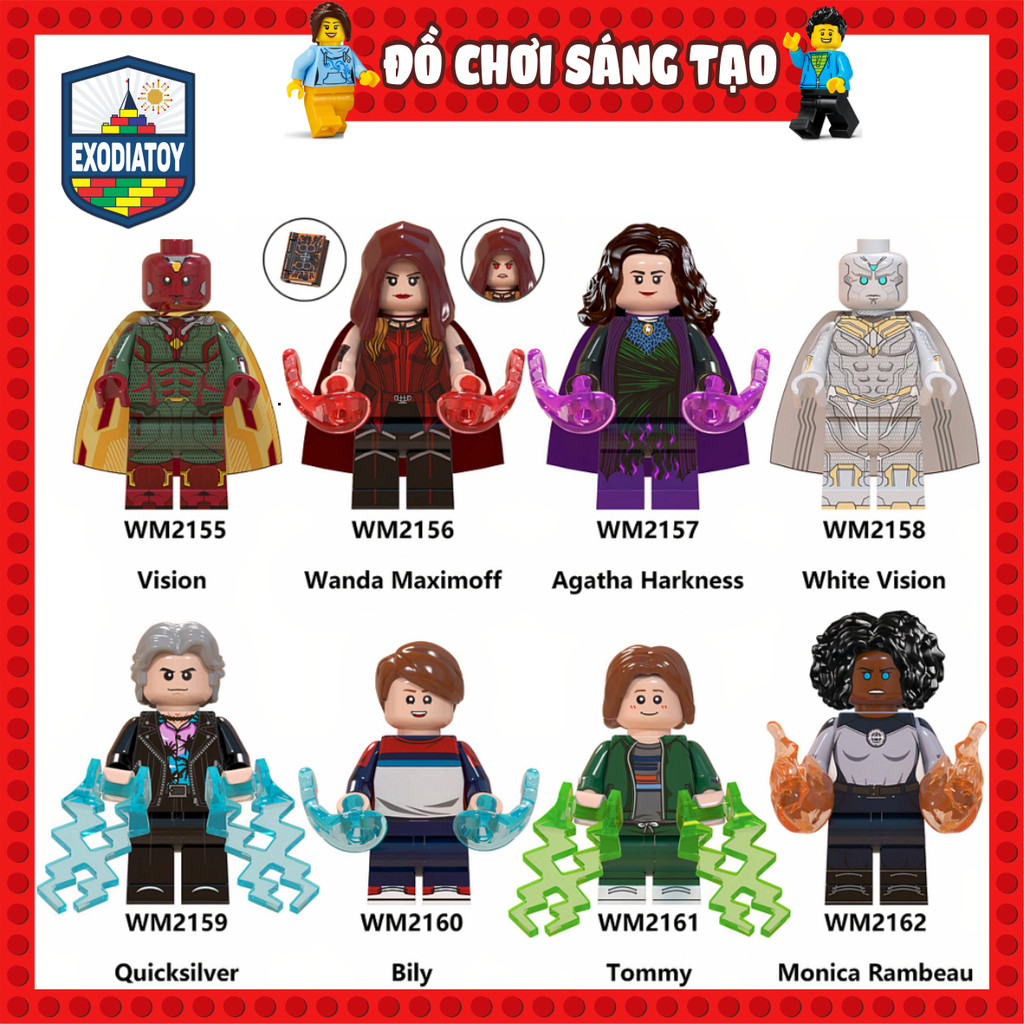Mô hình Minifigure Marvel Nhân vật Siêu Anh Hùng Series phim truyền hình Wandavision - Đồ Chơi Sáng Tạo - WM6115