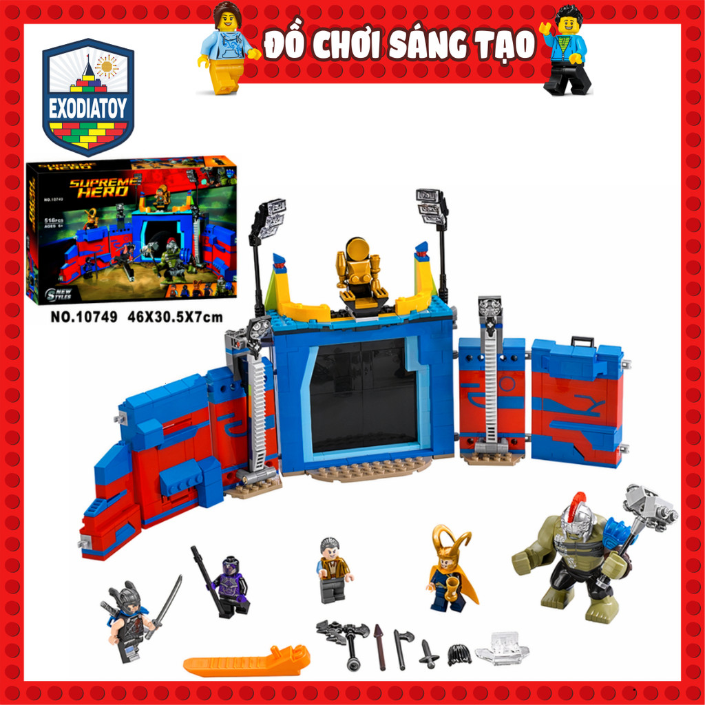 Mô hình Marvel 76088 Đại Chiến Thor Và Hulk - Thor vs. Hulk: Arena Clash - Đồ Chơi Lắp Ghép Sáng Tạo - BELA 10749
