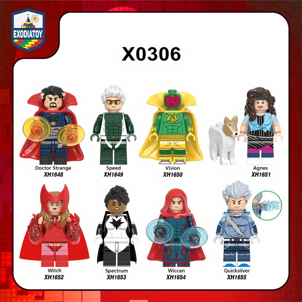 Mô hình nhỏ Marvel Nhân vật các siêu anh hùng trong WandaVision - XINH X0306