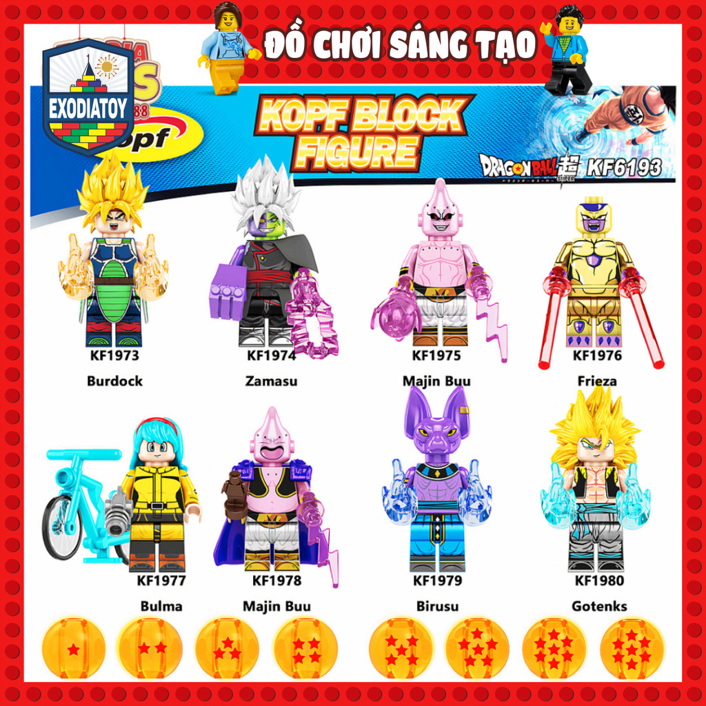 Mô hình Minifigure Nhân vật truyện manga Dragon Ball : 7 viên ngọc rồng - Đồ Chơi Lắp Ghép Sáng Tạo - KOPF KF6193