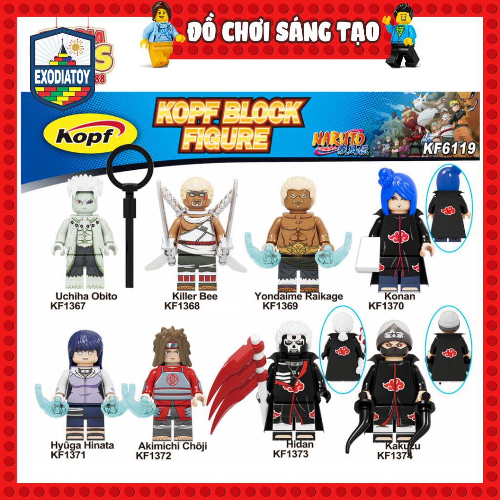 Mô hình Minifigure nhân vật Naruto Truyền Nhân Cửu Vỹ Hồ - Đồ Chơi Lắp Ghép Sáng Tạo - KOPF KF6119