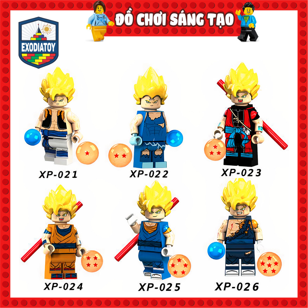 Mô hình nhỏ Nhân vật Dragon Ball 7 viên ngọc rồng - Đồ Chơi Sáng Tạo - KORUIT XP021-026