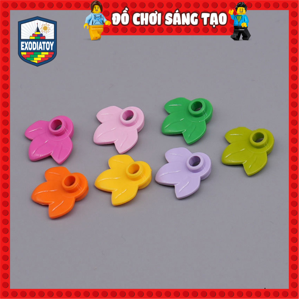 [COMBO 100 cái] Mô hình Phụ kiện MOC Lá Bí Ngô nhiều màu - Tương thích PART 32607