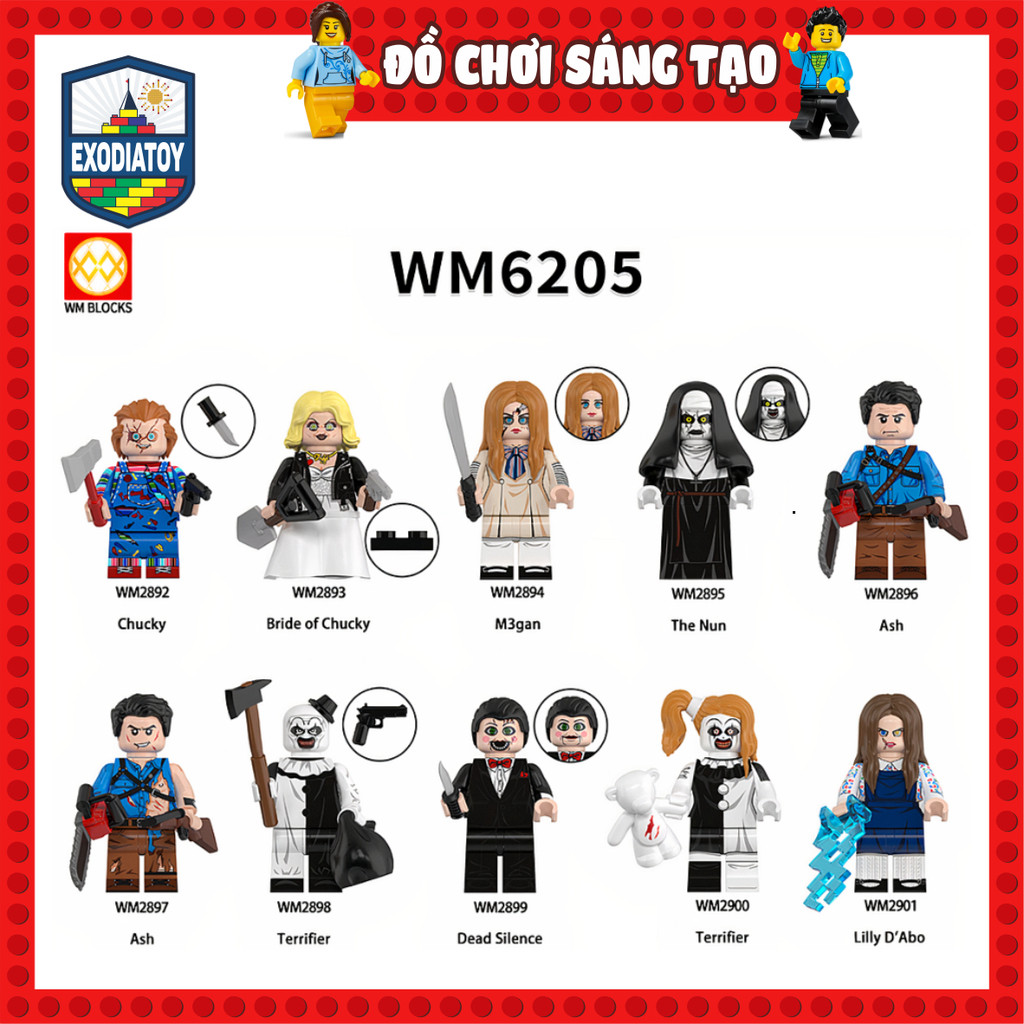 Mô hình Minifigure Halloween Nhân vật trong các bộ phim kinh dị - Đồ Chơi Sáng Tạo - WM6205