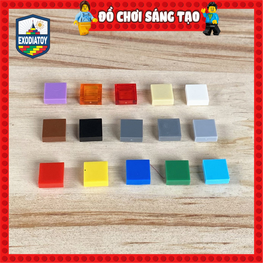 [COMBO 100 CÁI] Mô hình Phụ kiện MOC gạch trơn 1x1 - Đồ Chơi Sáng Tạo - Tương thích PART 3070
