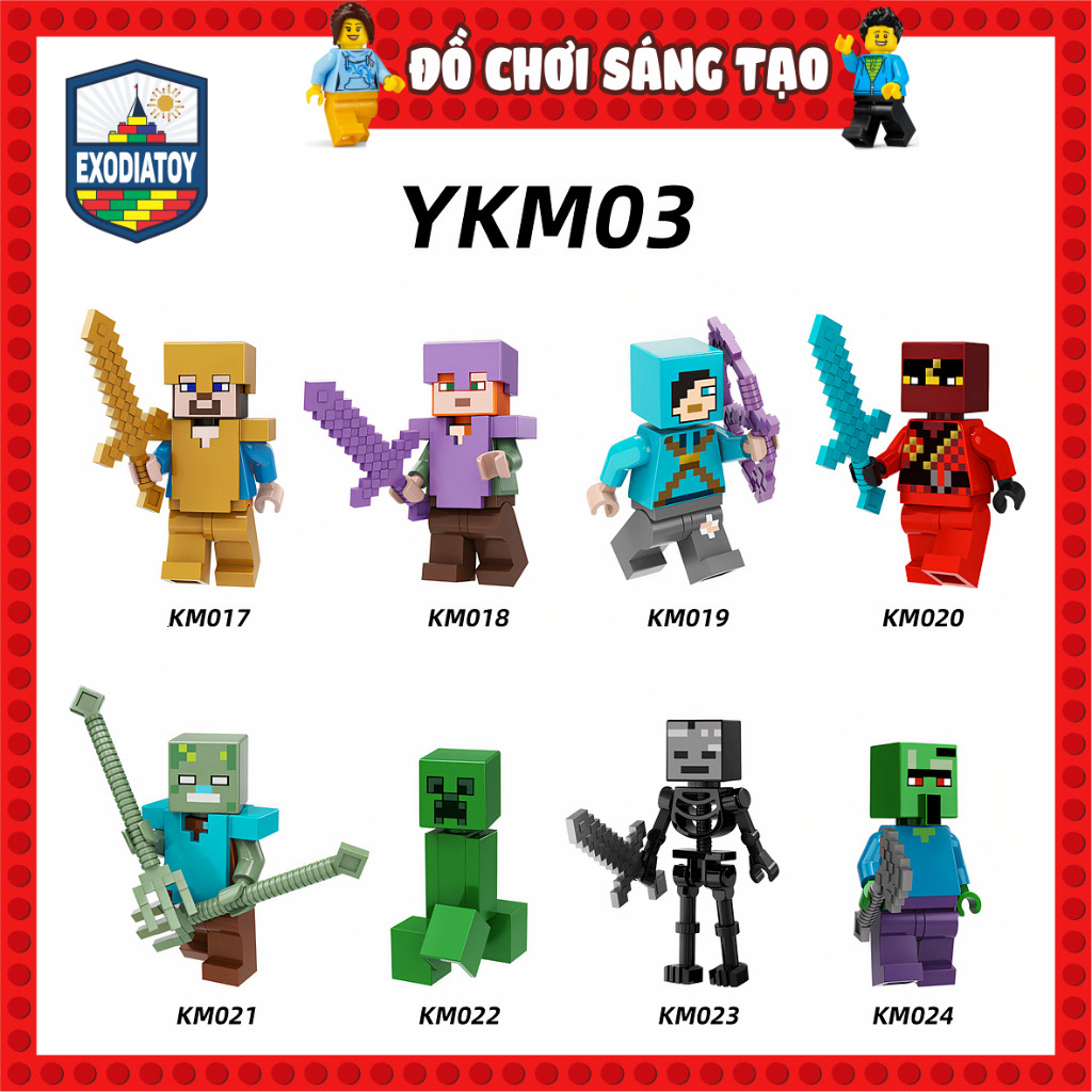 Mô hình nhỏ nhân vật trò chơi Thế Giới Mở My World - Đồ Chơi Sáng Tạo - YKM03