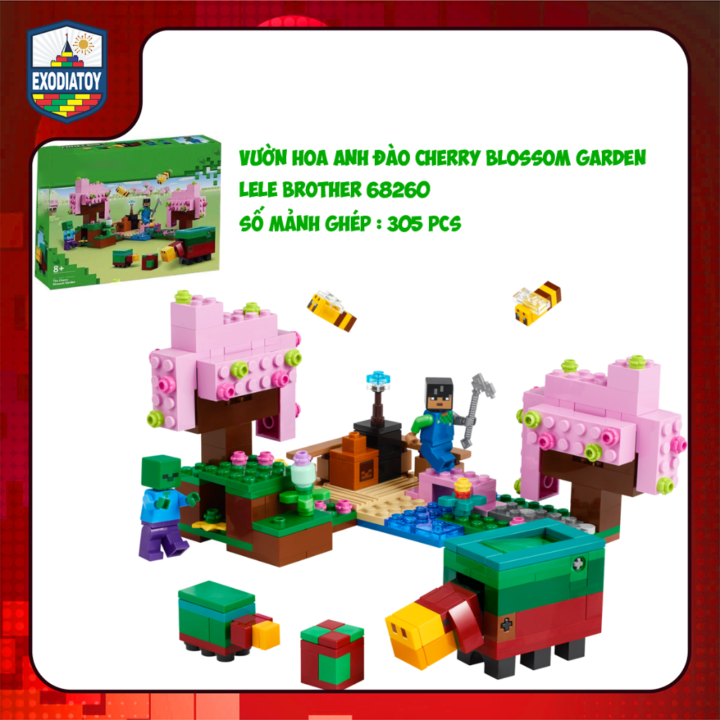 Mô hình đồ chơi My World Vườn Hoa Anh Đào : Cherry Blossom Garden - LELE BROTHER 68260