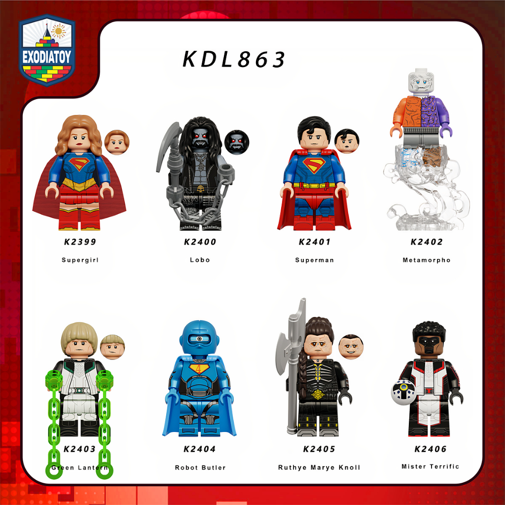 Mô hình nhỏ Nhân vật DC Comics Siêu anh hùng Superman và Supergirl - KORUIT KDL863