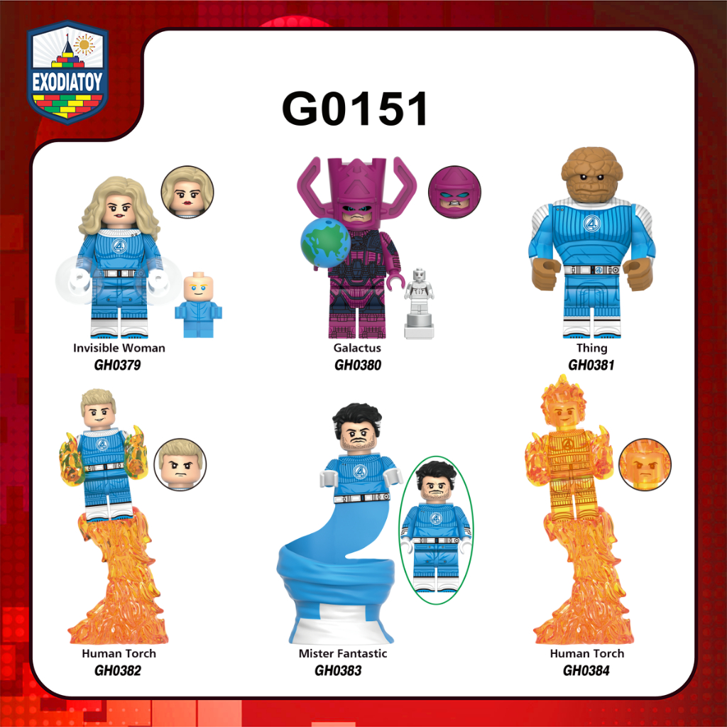 Mô hình nhỏ Nhân vật Siêu anh hùng Bộ Tứ Siêu Đẳng The Fantastic 4 First Steps - XINH G0151