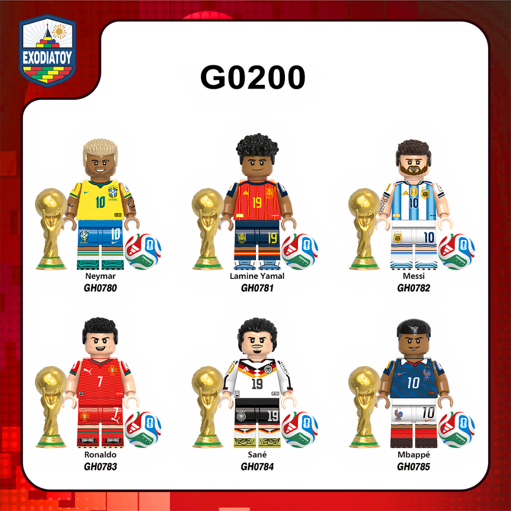 Mô hình nhỏ Nhân vật các siêu sao bóng đá tham dự World Cup 2026 - Đồ Chơi Sáng Tạo - XINH G0200