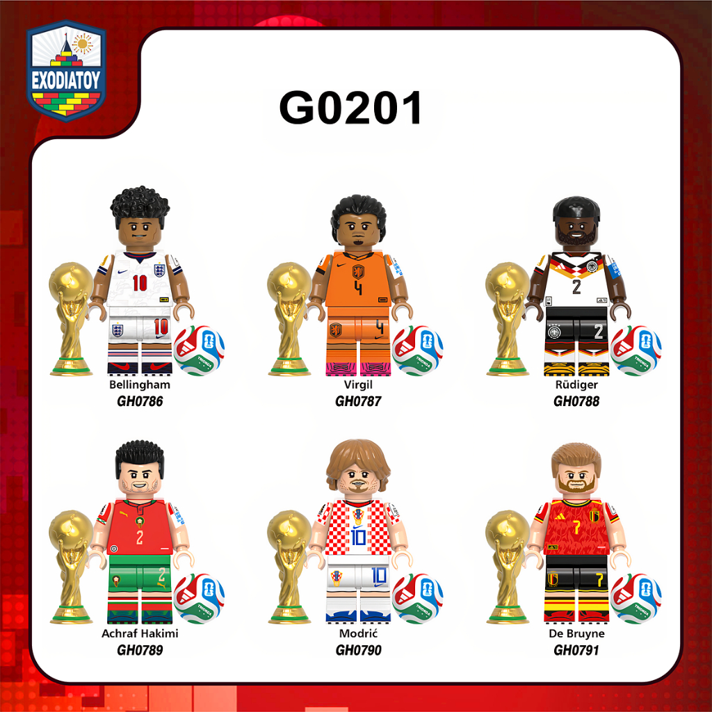Mô hình nhỏ Nhân vật các siêu sao bóng đá tham dự World Cup 2026 - Đồ Chơi Sáng Tạo - XINH G0201
