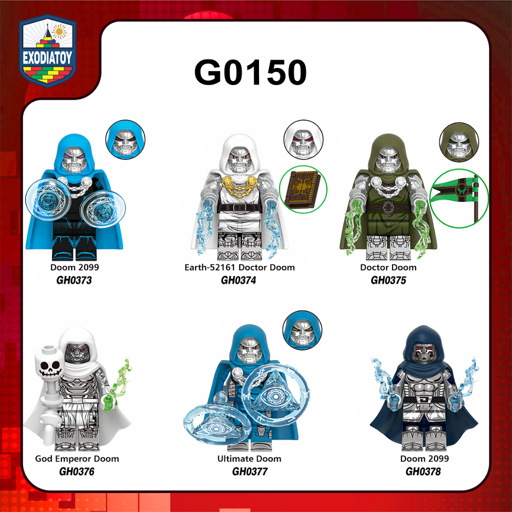 Mô hình nhỏ Nhân vật Marvel Các phiên bản của phản diện Dr Doom trong đa vũ trụ - XINH G0150
