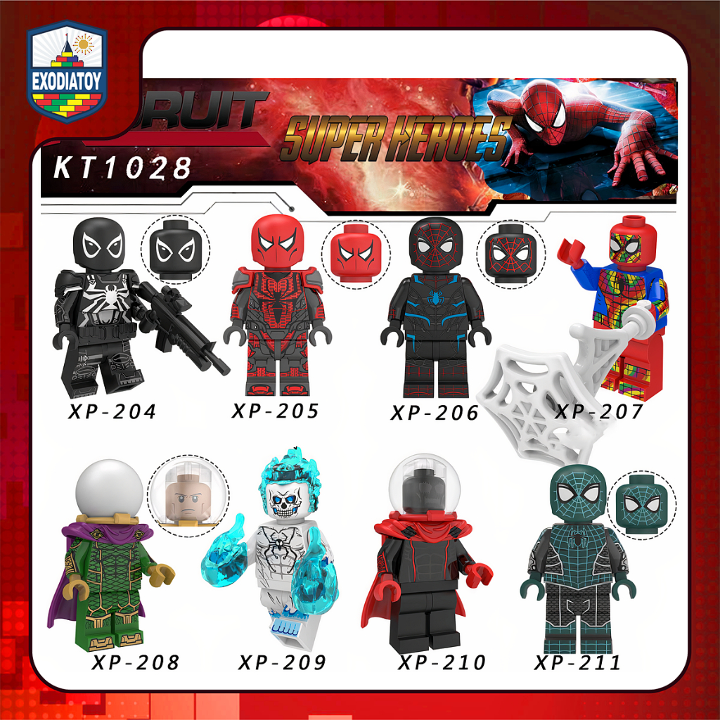 Mô hình nhỏ Nhân vật Marvel Siêu anh hùng Spider Man Người Nhện : Vũ Trụ Mới - KORUIT KT1028