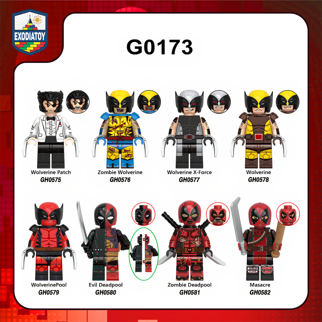 Mô hình nhỏ Nhân vật Marvel Siêu anh hùng Deadpool và Wolverine - XINH G0173