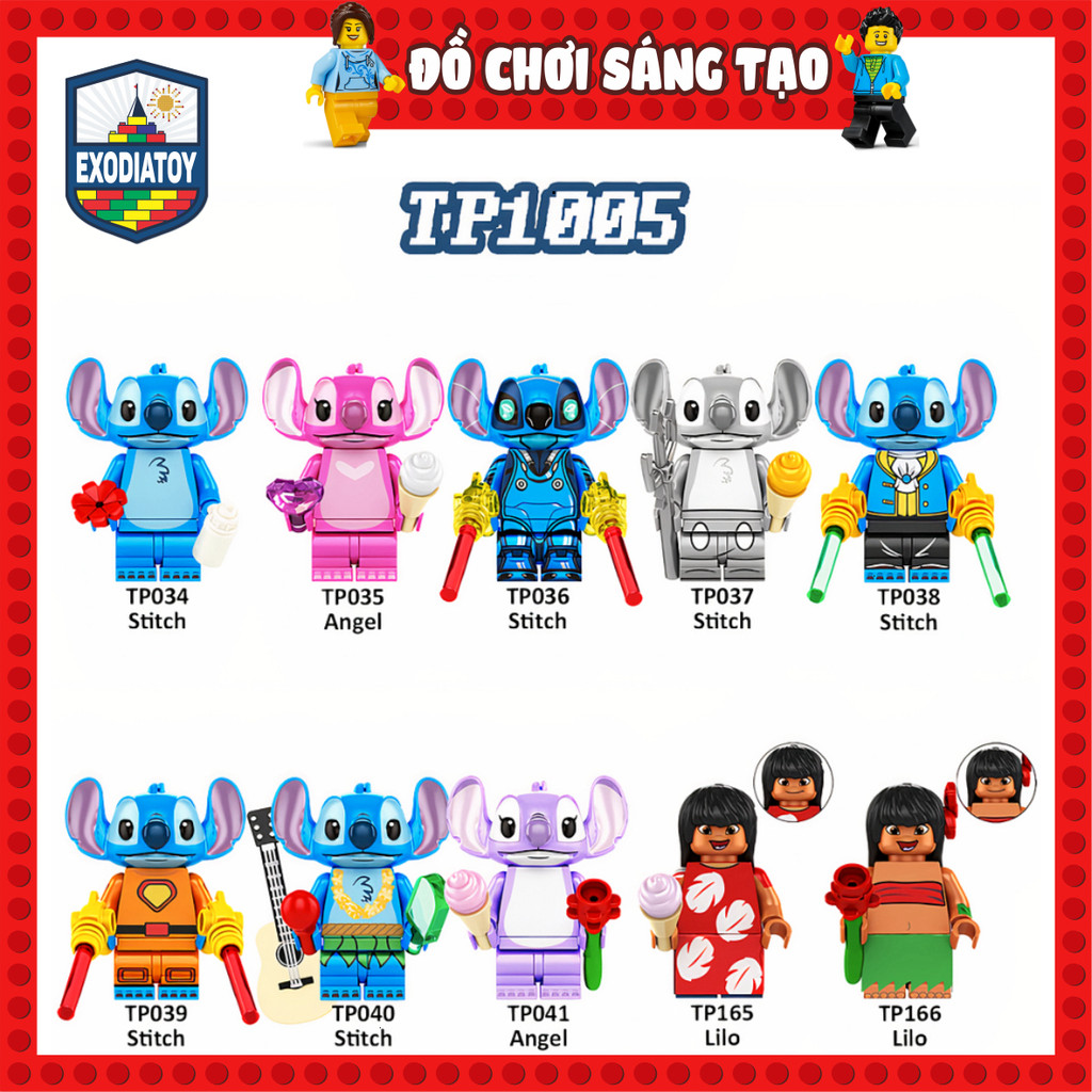 Mô hình Minifigure Walt Disney Nhân vật Lilo & Stitch  - Đồ Chơi Lắp Ghép Sáng Tạo - TP1005