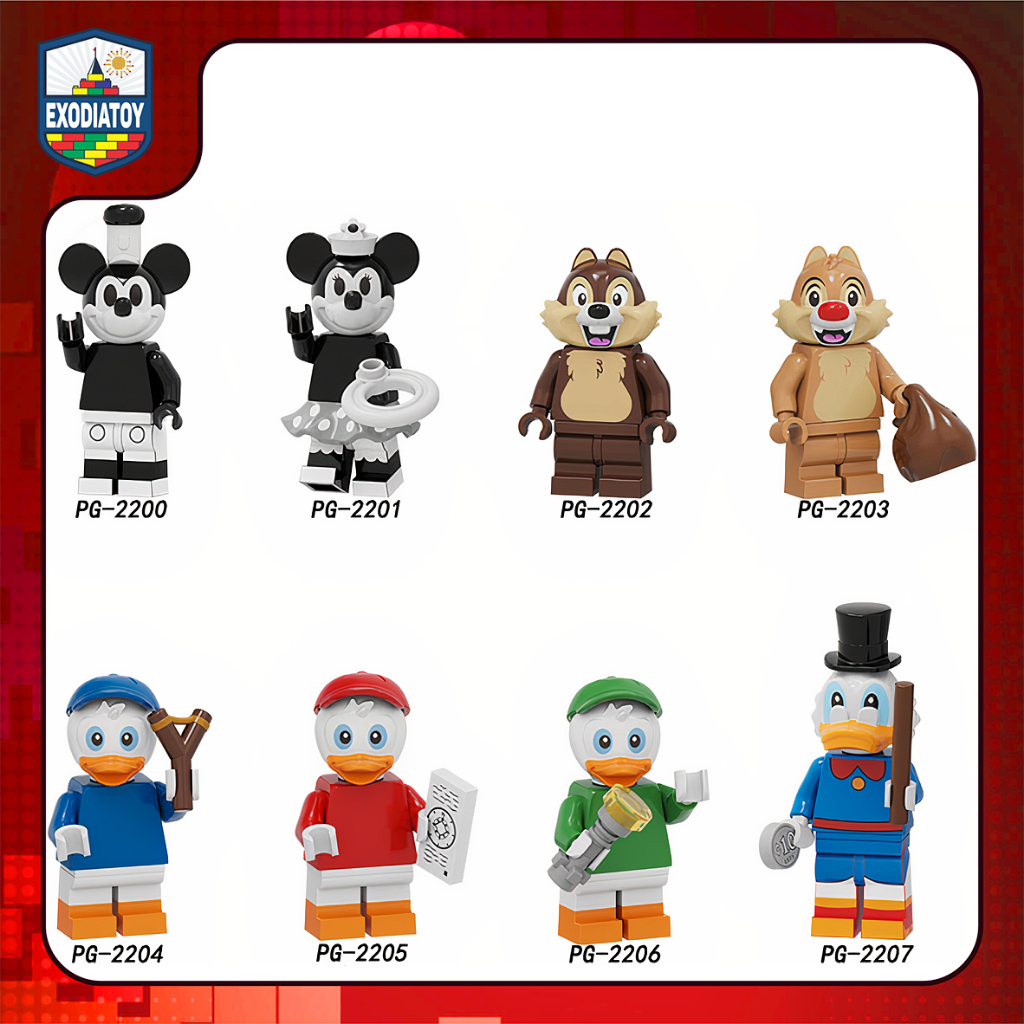 Mô hình nhân vật hoạt hình Disney Chip & Dale, Mickey & Minnie - Đồ Chơi Sáng Tạo - POGO PG8279