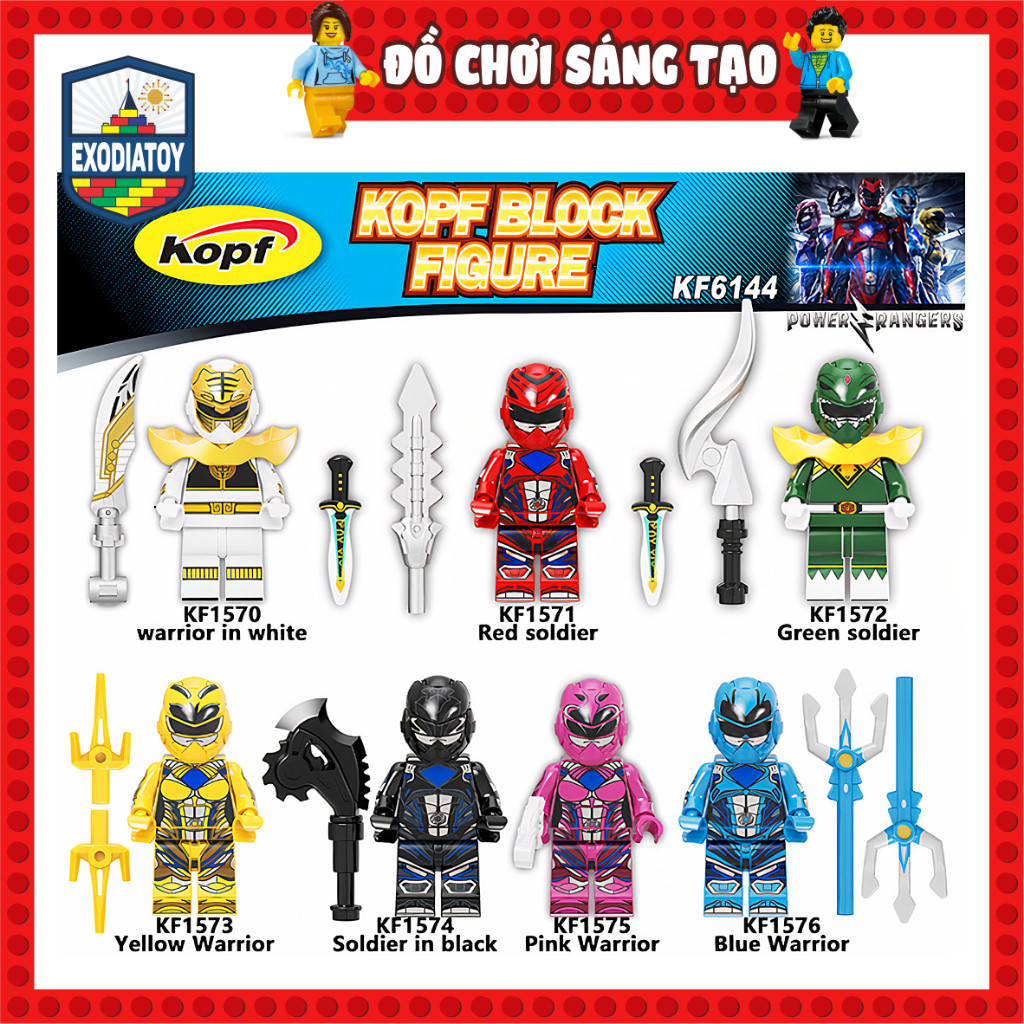 Mô hình Nhân vật Power Ranger Movie Năm anh em siêu nhân phiên bản 2017 - KOPF KF6144